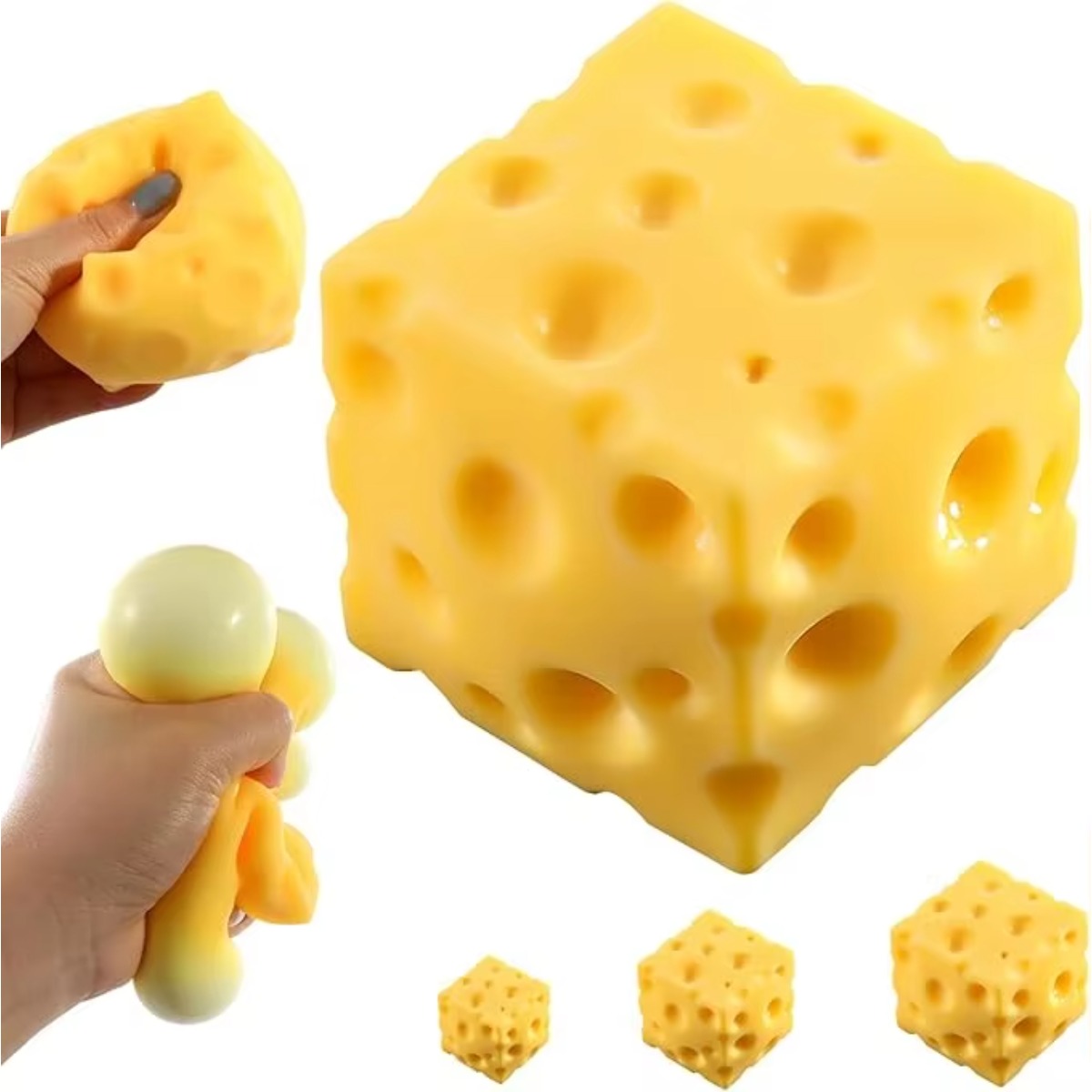 Office Furniture - Palla Antistress a Forma di Formaggio,