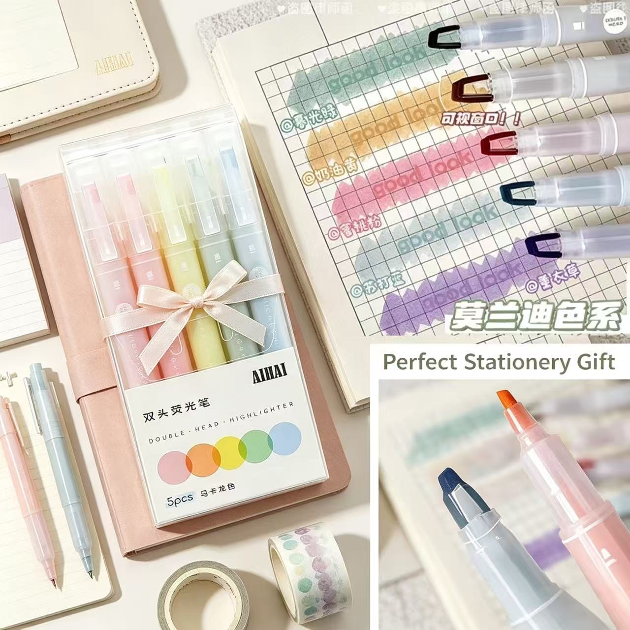 Pastel Highlighter Set Double Ended - Evidenziatori a doppia punta con 5-25