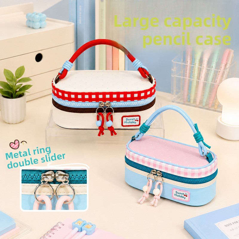 Aesthetic Large Pencil Case Pouch - Astuccio Carino per Ragazze, Grande Capacità