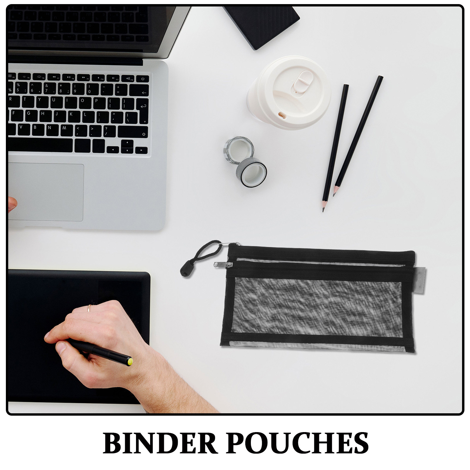 6 pezzi di astucci trasparenti - Clear Mesh Pencil Pouch For Exam recensione e prezzo