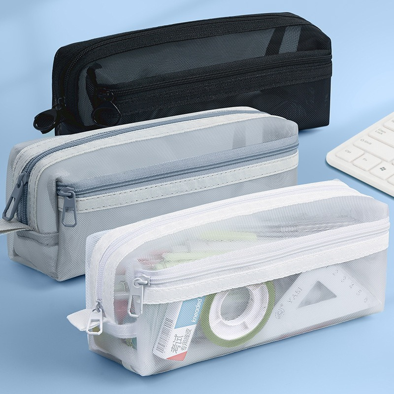 Astuccio a doppio strato in re - Clear Mesh Pencil Pouch For Exam recensione e prezzo
