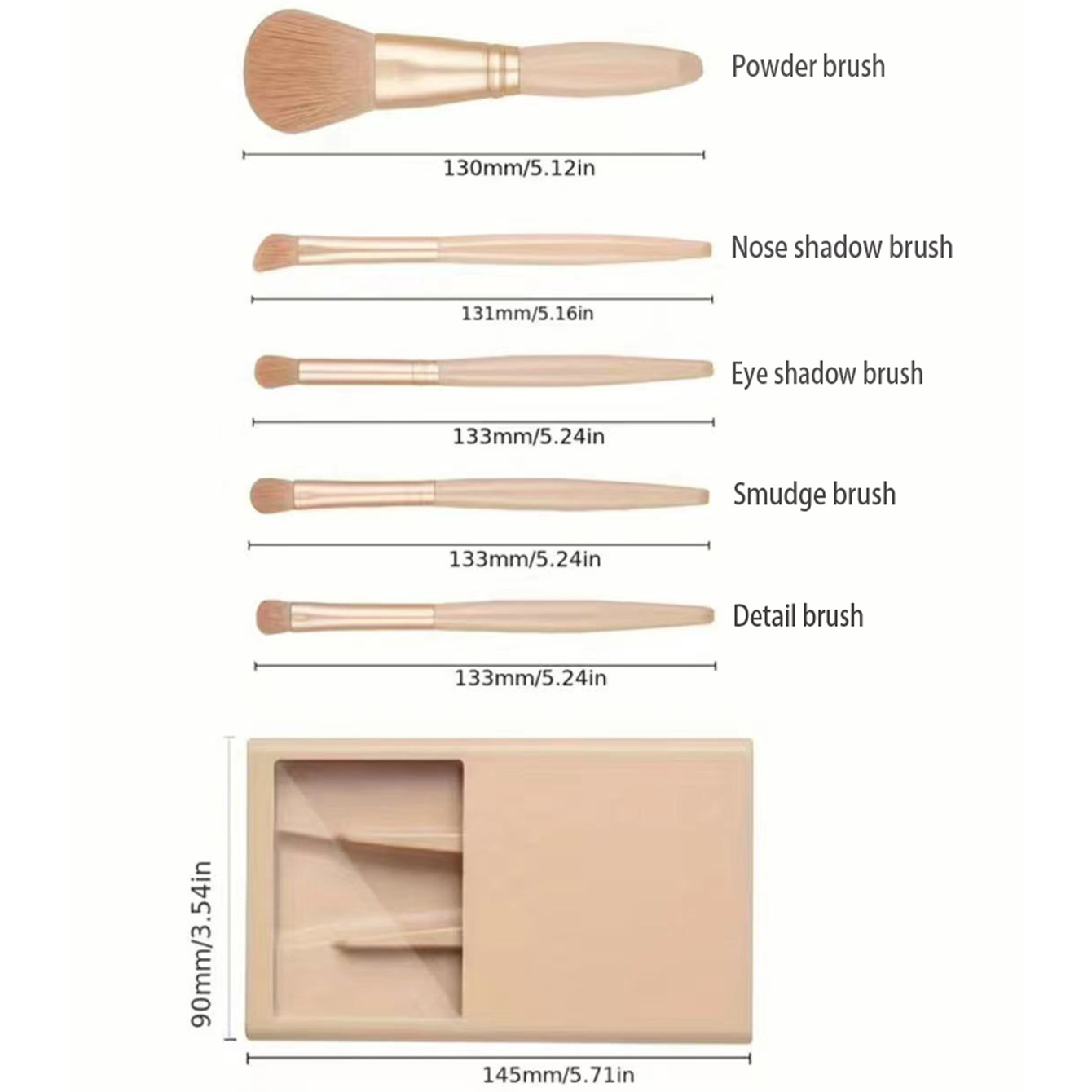 Kit di pennelli cosmetici da 5 - Writing Tools recensione e prezzo